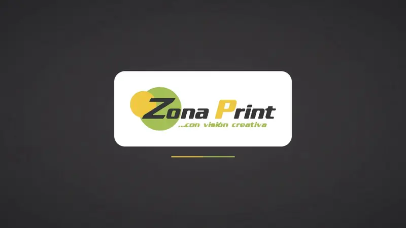Primer cuadro del video de Zona Print: máquinas de impresión y trabajos terminados